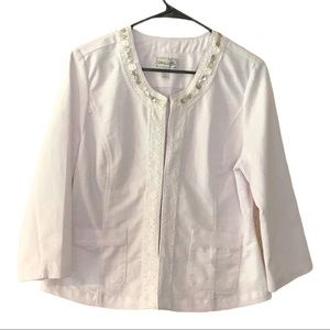 Live A Little Woman’s Summer White Jean Jacket M